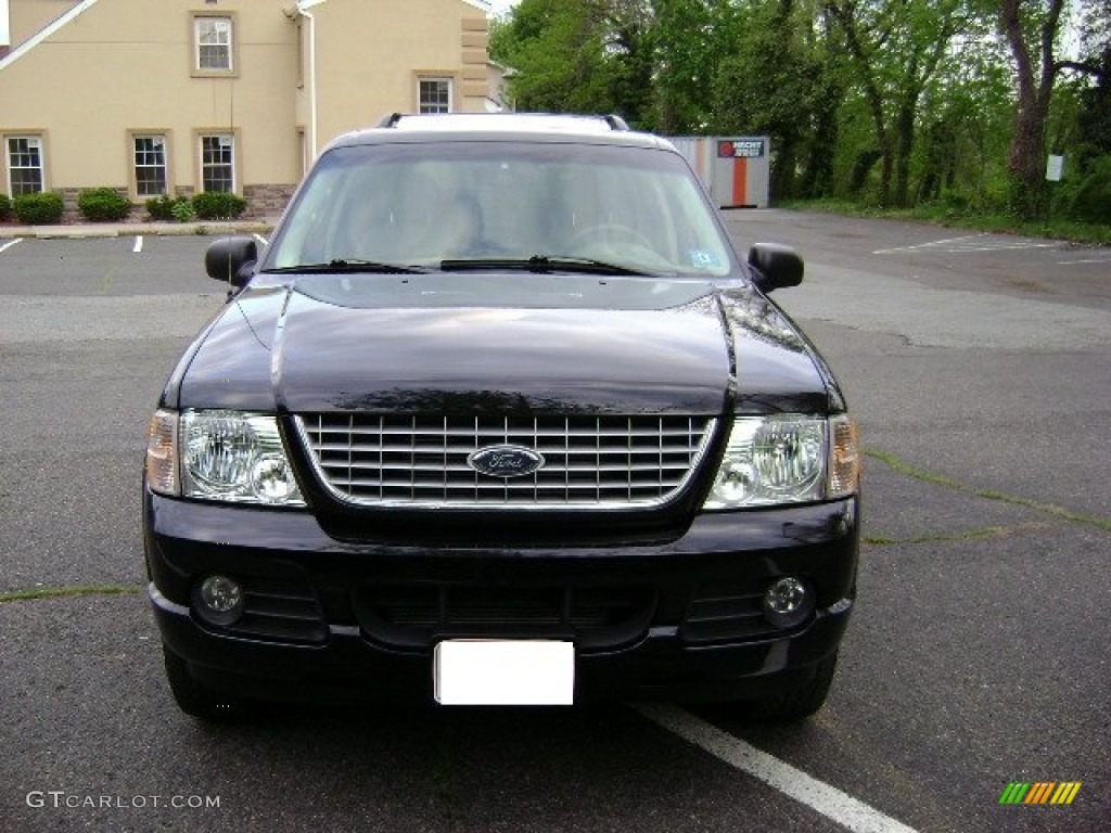 2002 Explorer Limited 4x4 - Black Clearcoat / Medium Parchment photo #1
