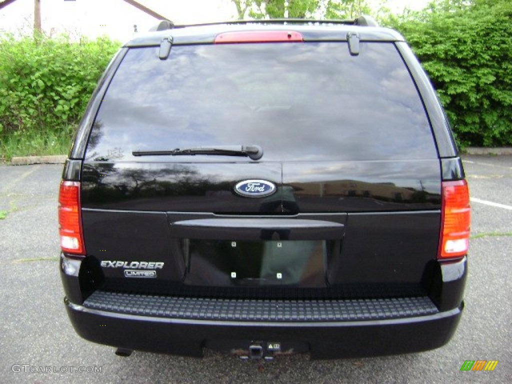 2002 Explorer Limited 4x4 - Black Clearcoat / Medium Parchment photo #6