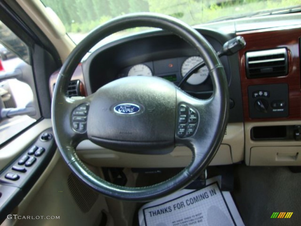 2006 F350 Super Duty Lariat Crew Cab 4x4 - Medium Wedgewood Blue Metallic / Tan photo #28