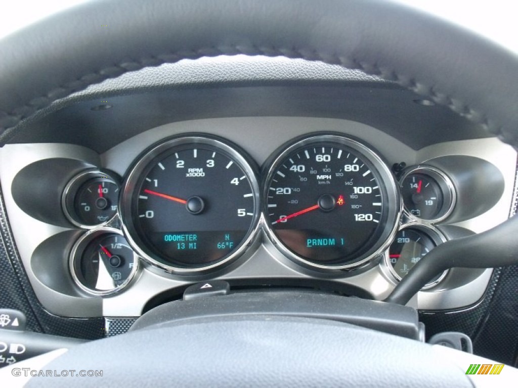 2010 GMC Sierra 2500HD SLE Crew Cab 4x4 Gauges Photo #50978001