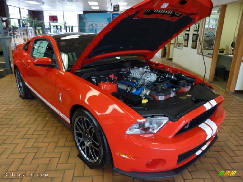 Race Red 2012 Ford Mustang Shelby GT500 SVT Performance Package Coupe Exterior Photo #50978265
