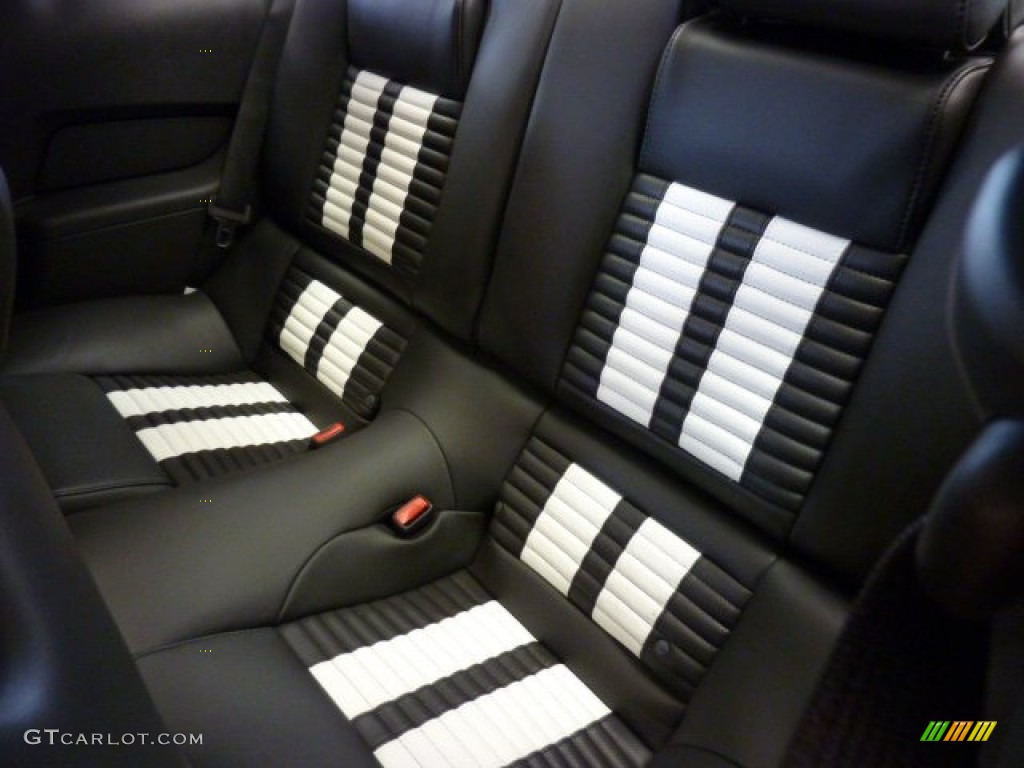 Charcoal Black/White Recaro Sport Seats Interior 2012 Ford Mustang Shelby GT500 SVT Performance Package Coupe Photo #50978385