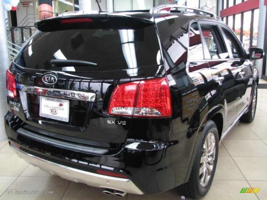 2012 Sorento SX V6 - Ebony Black / Black photo #6