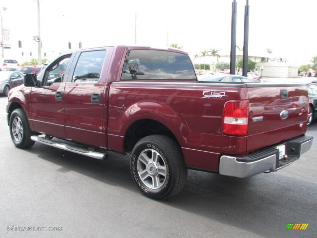 2006 F150 XLT SuperCrew - Dark Toreador Red Metallic / Medium/Dark Flint photo #7