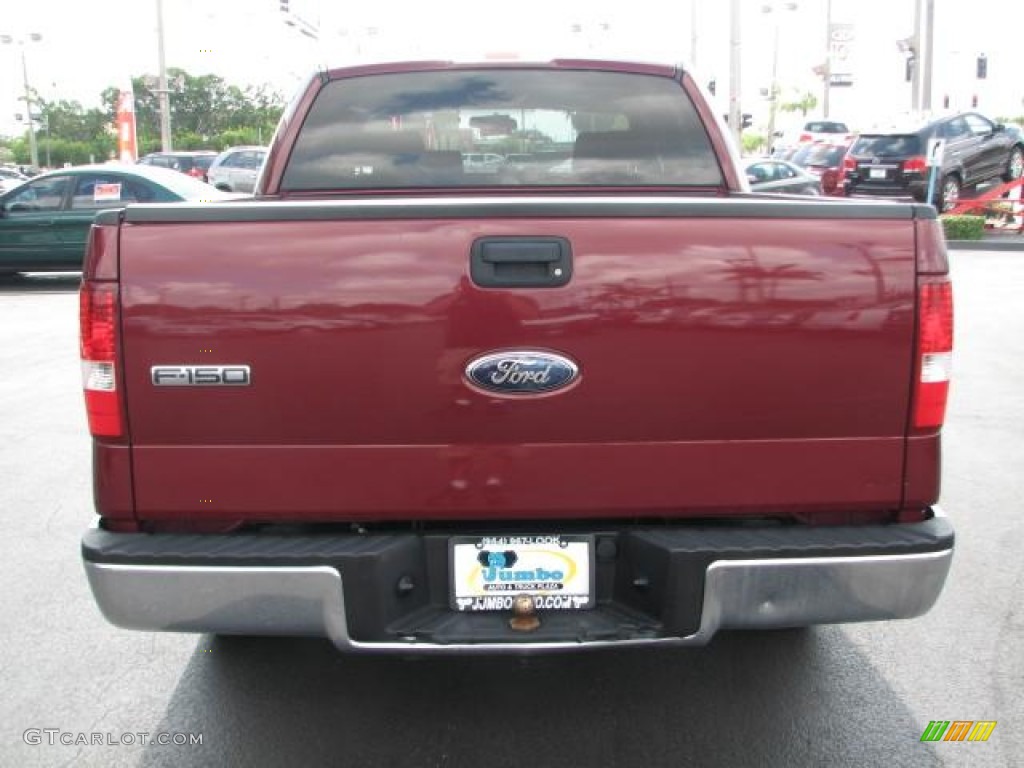 2006 F150 XLT SuperCrew - Dark Toreador Red Metallic / Medium/Dark Flint photo #8