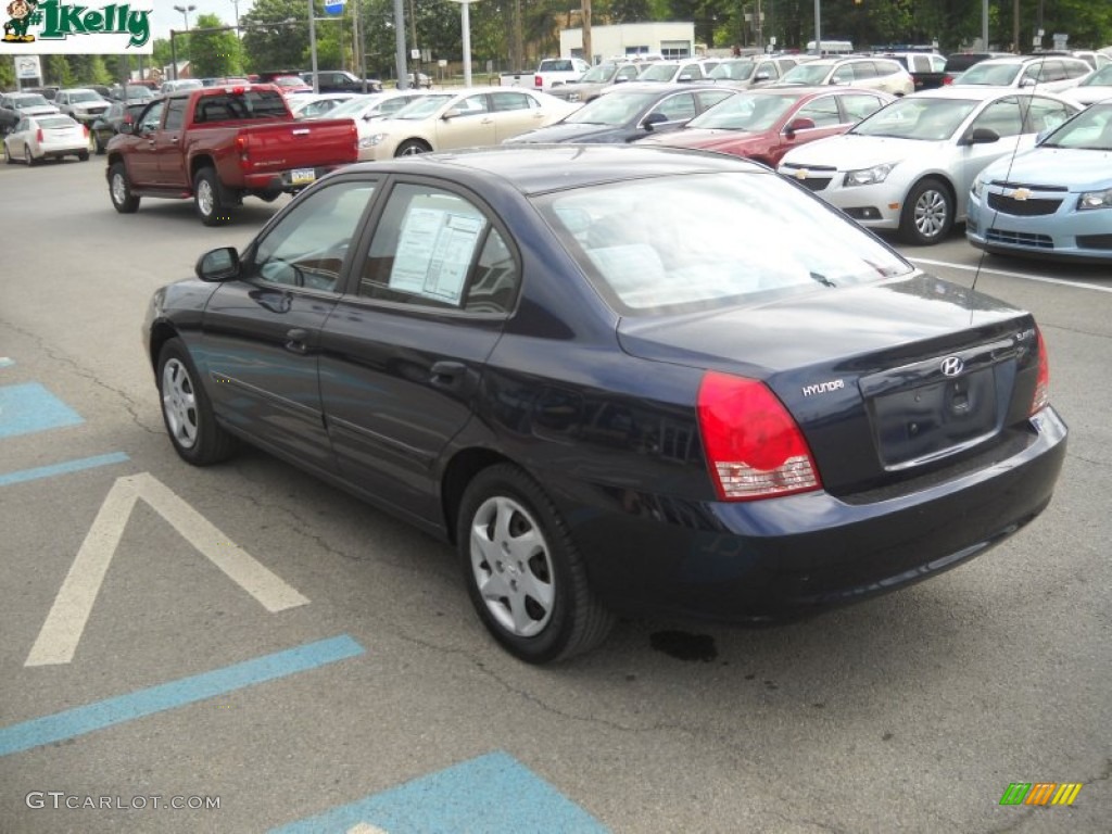 2004 Elantra GLS Sedan - Moonlit Blue / Dark Gray photo #5