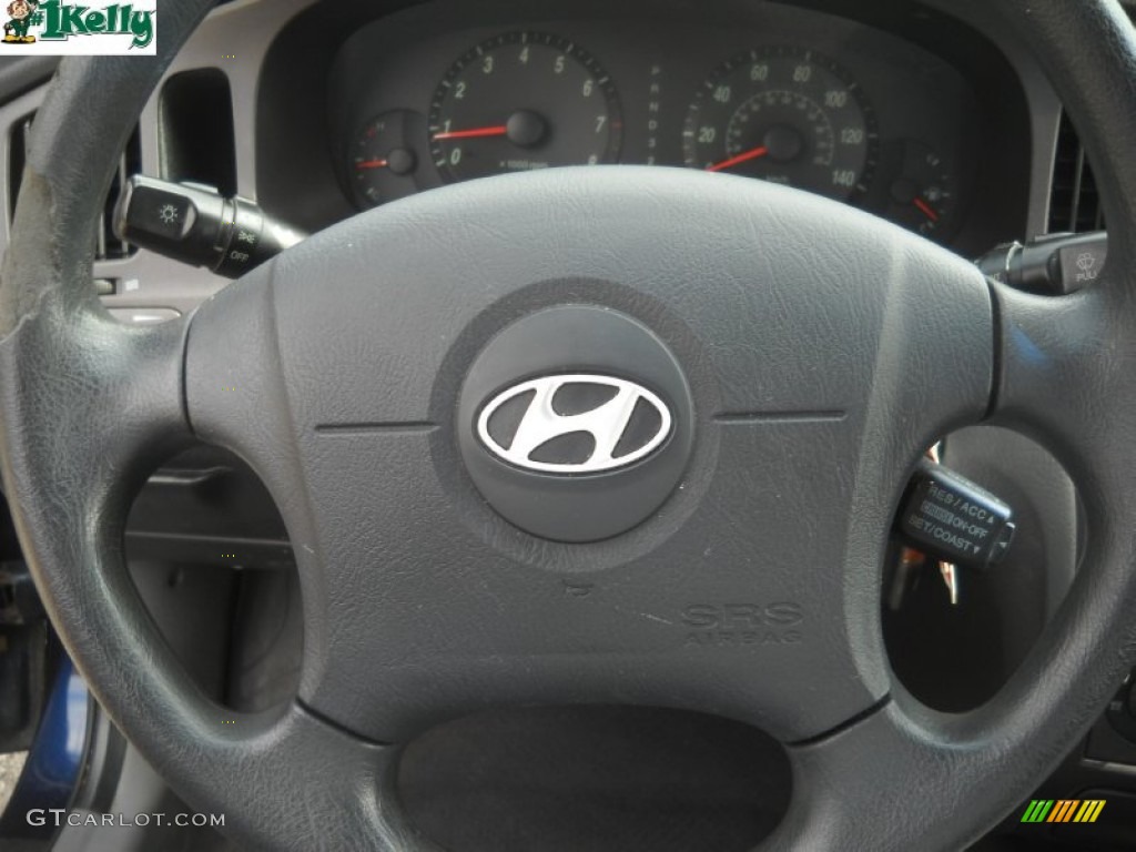 2004 Elantra GLS Sedan - Moonlit Blue / Dark Gray photo #19