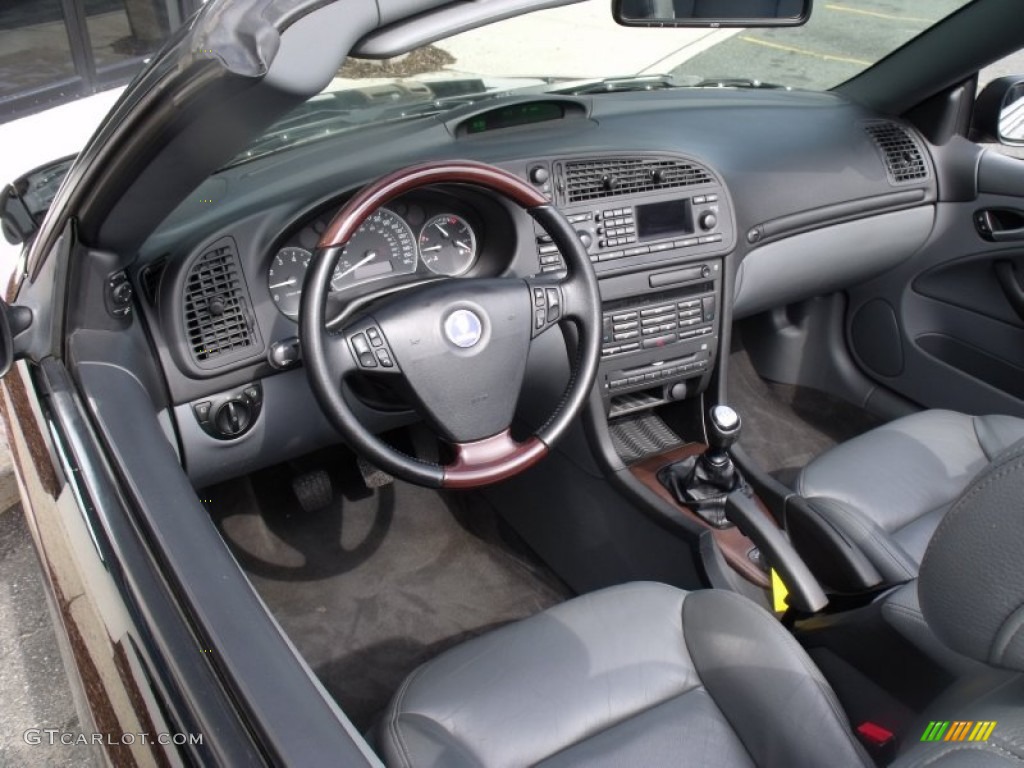 Charcoal Gray Interior 2005 Saab 9-3 Arc Convertible Photo #50980899