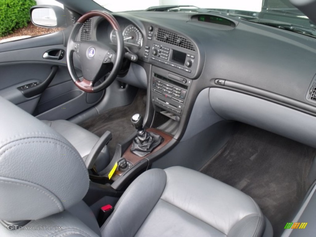 2005 Saab 9-3 Arc Convertible Charcoal Gray Dashboard Photo #50980908
