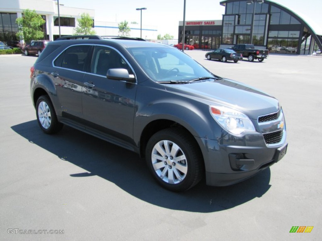 2010 Equinox LT AWD - Cyber Gray Metallic / Jet Black photo #28