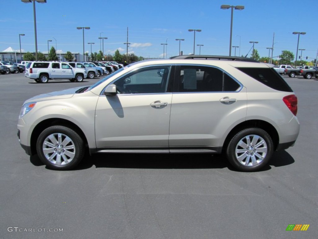 2010 Equinox LT AWD - Gold Mist Metallic / Jet Black photo #2