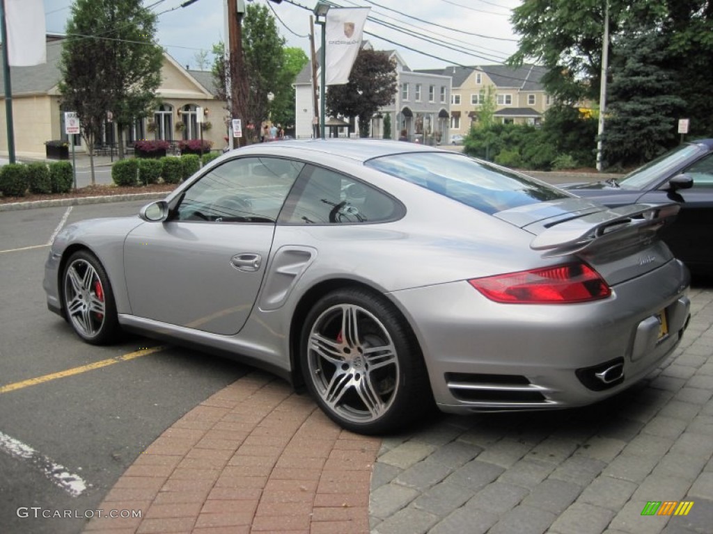 GT Silver Metallic 2009 Porsche 911 Turbo Coupe Exterior Photo #50983446