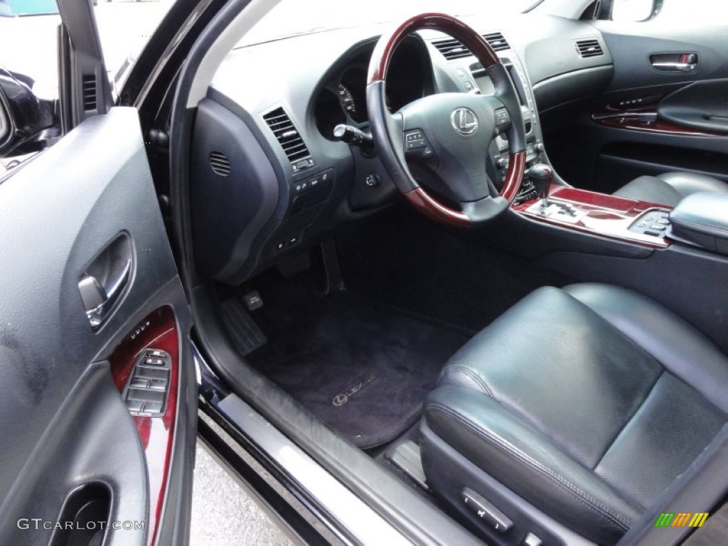 Black Interior 2008 Lexus GS 450h Hybrid Photo #50985291