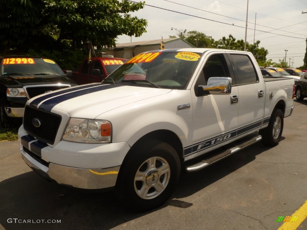 2004 F150 XLT SuperCrew - Oxford White / Dark Flint photo #3