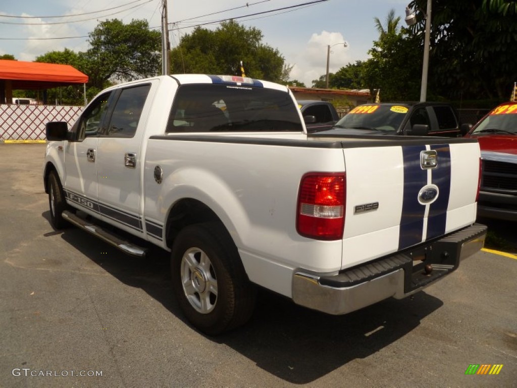 2004 F150 XLT SuperCrew - Oxford White / Dark Flint photo #4