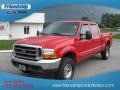 1999 Vermillion Red Ford F350 Super Duty XLT Crew Cab 4x4  photo #2