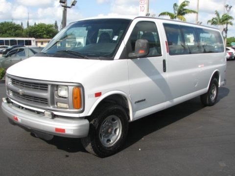 2001 Chevrolet Express 3500 LS Extended Passenger Van Data, Info and Specs