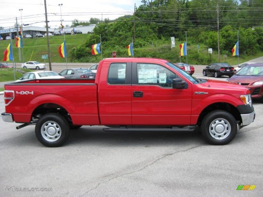 Vermillion Red 2011 Ford F150 XL SuperCab 4x4 Exterior Photo #50987064