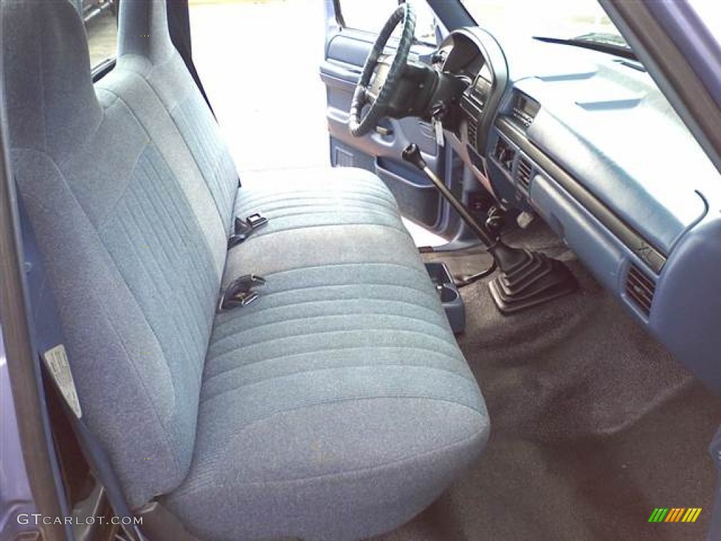 Royal Blue Interior 1996 Ford F150 XLT Regular Cab Photo #50987214