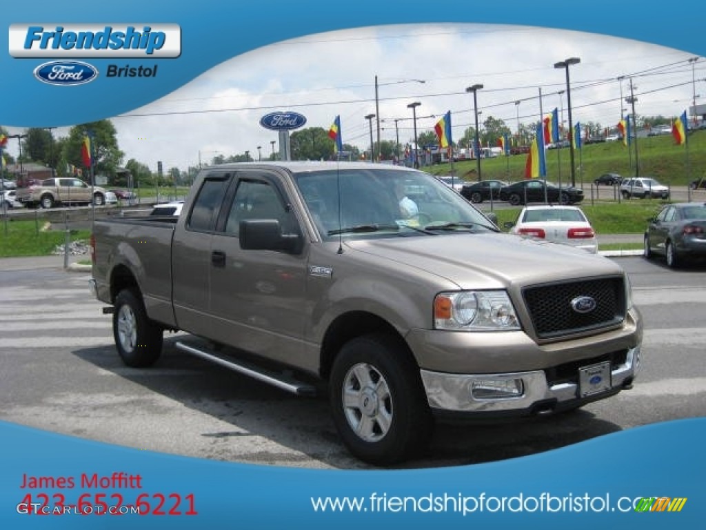 2004 F150 XLT SuperCab 4x4 - Arizona Beige Metallic / Medium/Dark Flint photo #4