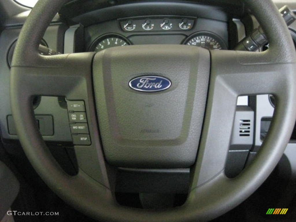 2011 Ford F150 XL SuperCab 4x4 Steel Gray Steering Wheel Photo #50987322