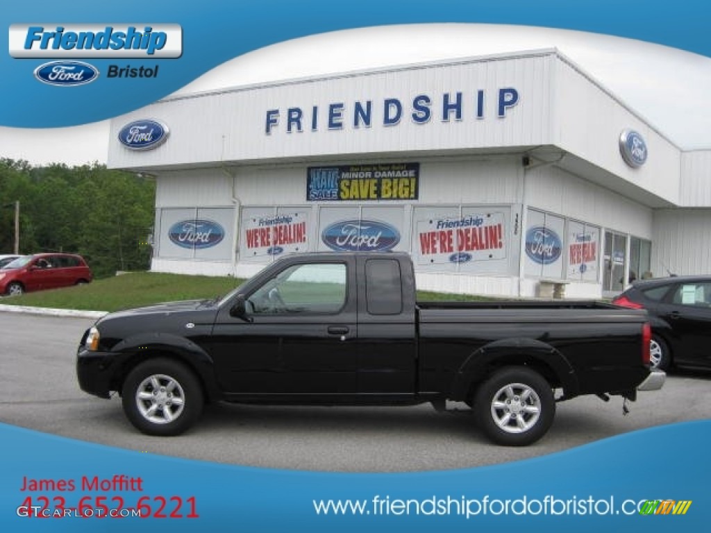 2004 Frontier XE King Cab - Super Black / Gray photo #1