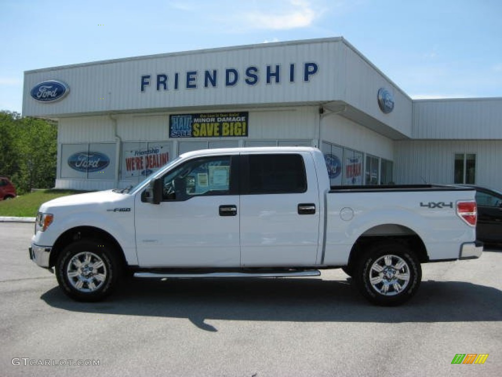 2011 F150 XLT SuperCrew 4x4 - Oxford White / Steel Gray photo #1