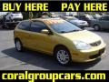 Yellow Pearl Metallic 2002 Honda Civic Si Hatchback