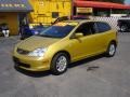 Yellow Pearl Metallic 2002 Honda Civic Si Hatchback Exterior