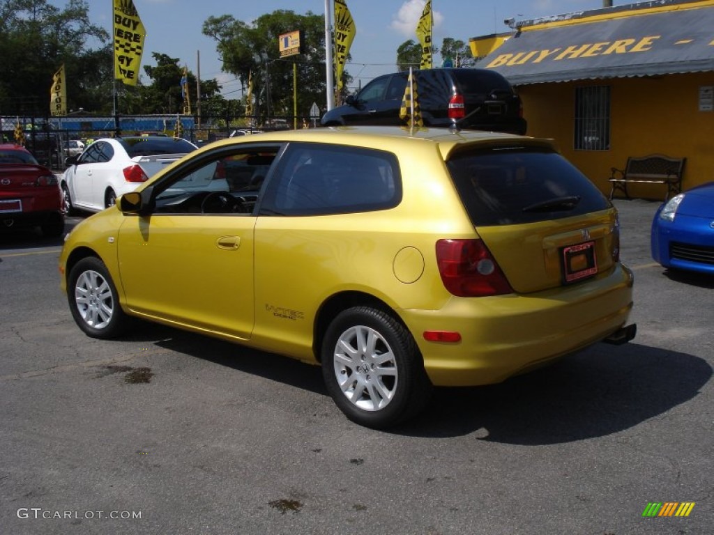 Yellow Pearl Metallic 2002 Honda Civic Si Hatchback Exterior Photo #50988039