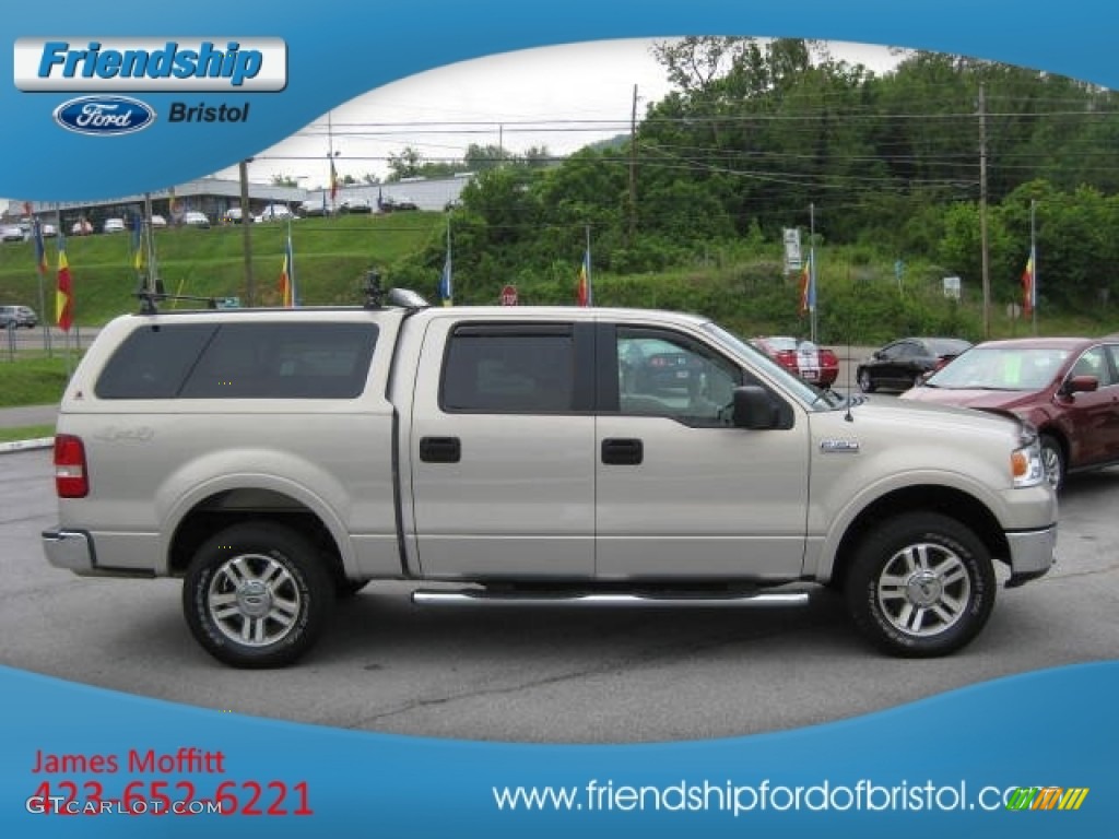 2006 F150 XLT SuperCrew 4x4 - Arizona Beige Metallic / Tan photo #5