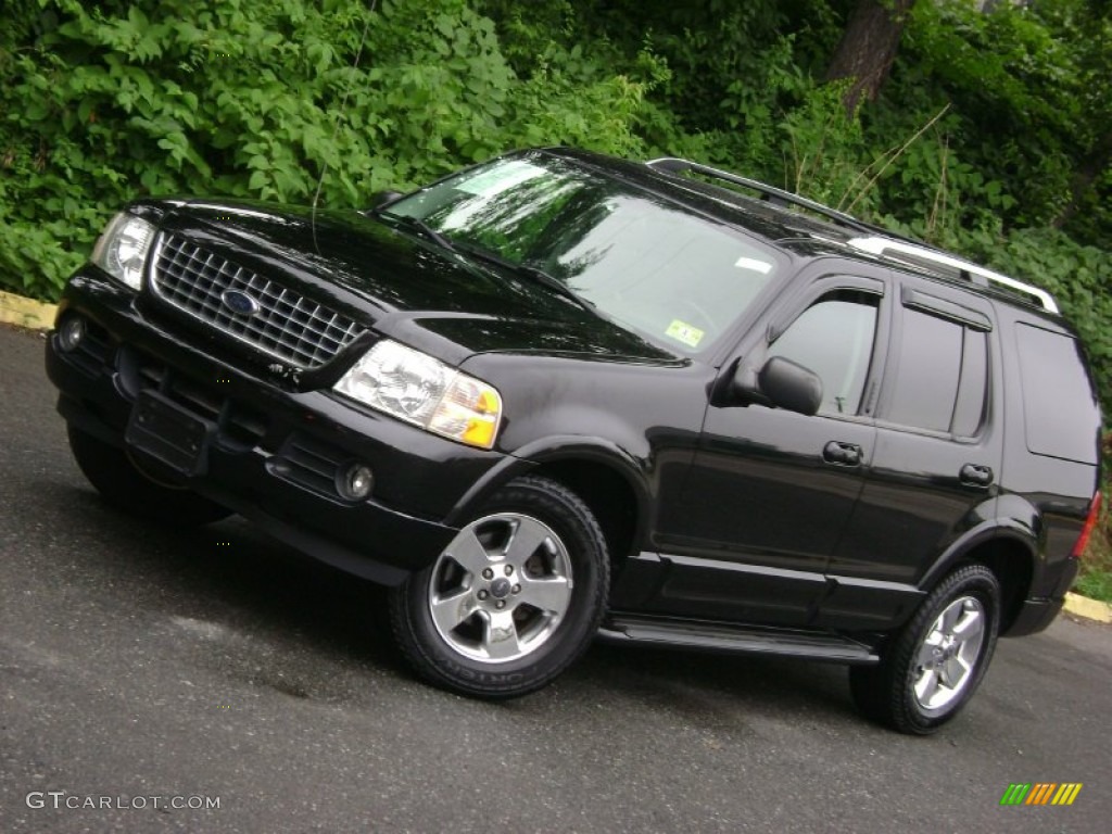 2003 Explorer Limited 4x4 - Black / Midnight Gray photo #35