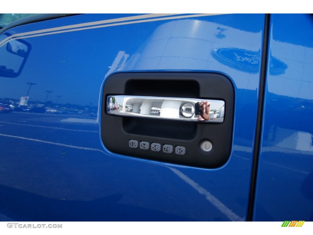 2011 F150 XLT SuperCab 4x4 - Blue Flame Metallic / Pale Adobe photo #38