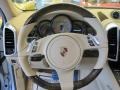 Luxor Beige 2011 Porsche Cayenne S Hybrid Steering Wheel