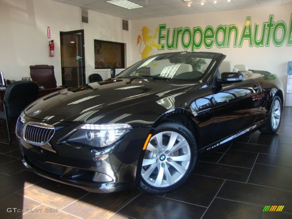 2008 6 Series 650i Convertible - Black Sapphire Metallic / Cream Beige photo #1