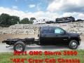 2011 Onyx Black GMC Sierra 3500HD SLE Crew Cab 4x4 Chassis  photo #1