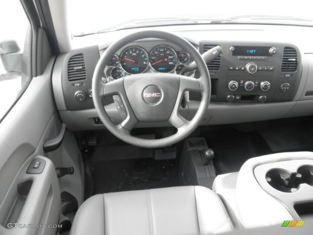 Dark Titanium Interior 2011 GMC Sierra 3500HD Work Truck Crew Cab 4x4 Chassis Photo #50996021