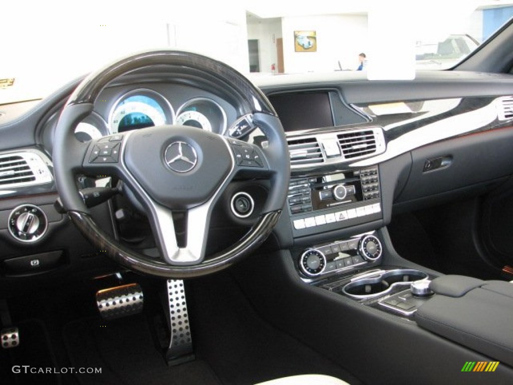 2012 Mercedes-Benz CLS 550 Coupe Porcelain/Black Dashboard Photo #50997461