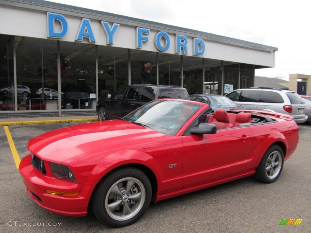 2005 Mustang GT Premium Convertible - Torch Red / Red Leather photo #1