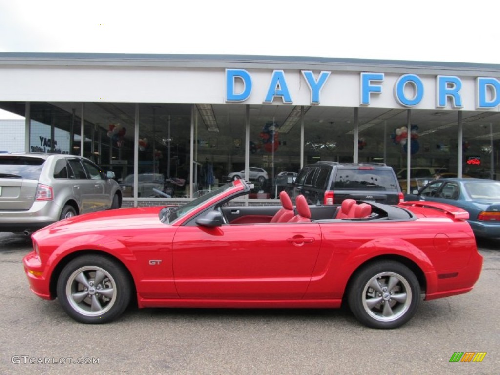 2005 Mustang GT Premium Convertible - Torch Red / Red Leather photo #2