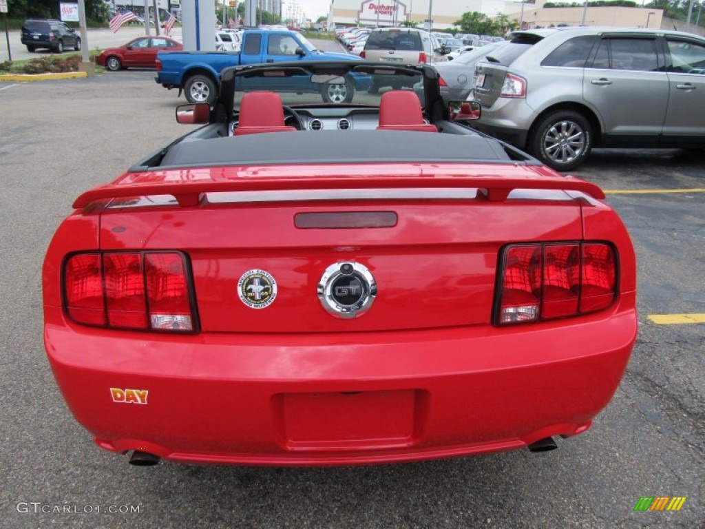 2005 Mustang GT Premium Convertible - Torch Red / Red Leather photo #3