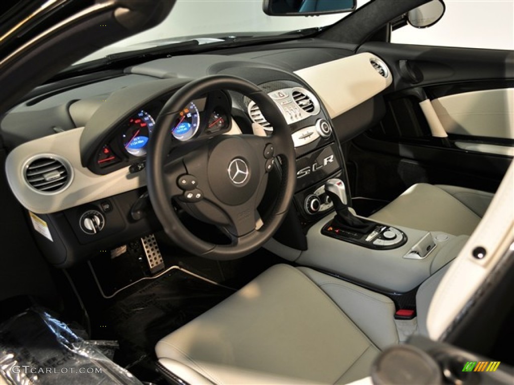 Semi-Aniline Black/Silver Arrow Leather Interior 2009 Mercedes-Benz SLR McLaren Roadster Photo #50999131