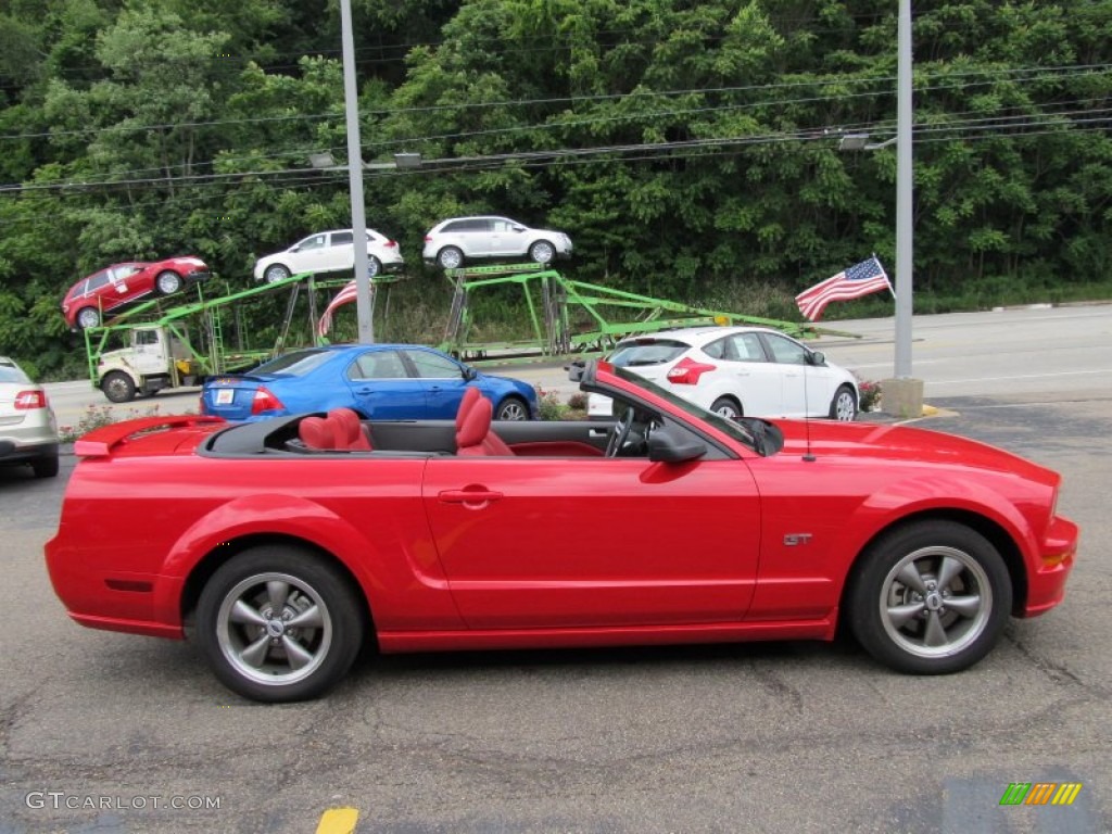 2005 Mustang GT Premium Convertible - Torch Red / Red Leather photo #4