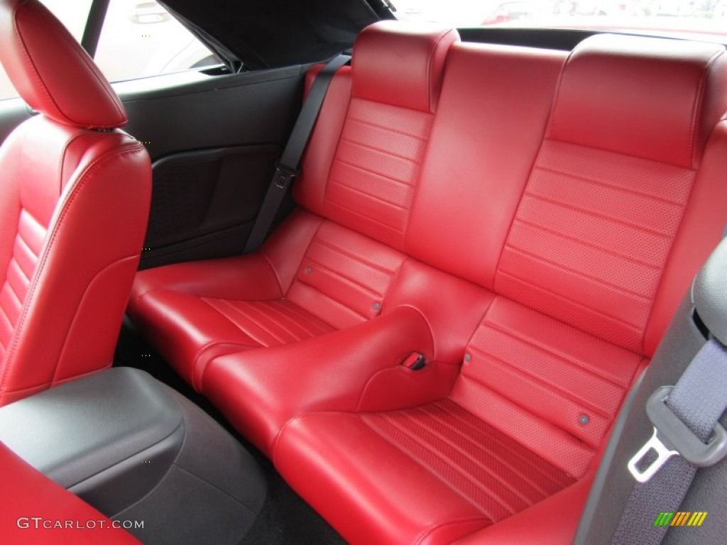 Red Leather Interior 2005 Ford Mustang GT Premium Convertible Photo #50999221