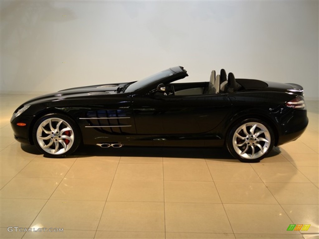 Crystal Galaxite Black Metallic 2009 Mercedes-Benz SLR McLaren Roadster Exterior Photo #50999269
