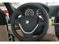 2011 BMW X6 Sand Beige Interior Steering Wheel Photo