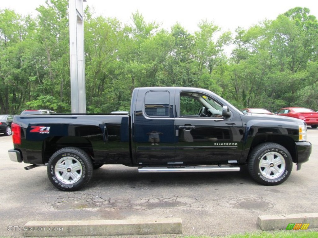 Black 2011 Chevrolet Silverado 1500 LTZ Extended Cab 4x4 Exterior Photo #51000973