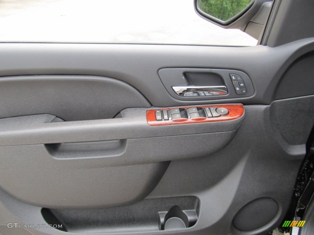 2011 Chevrolet Silverado 1500 LTZ Extended Cab 4x4 Ebony Door Panel Photo #51001006