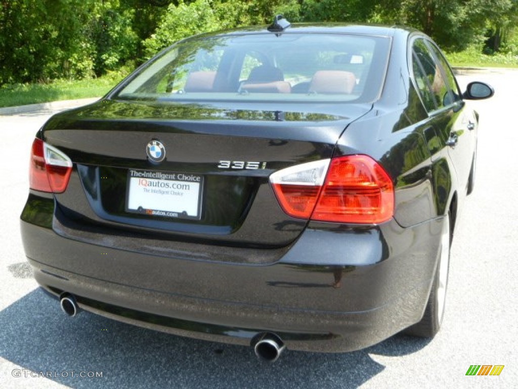 2008 3 Series 335i Sedan - Black Sapphire Metallic / Terra Dakota Leather photo #5