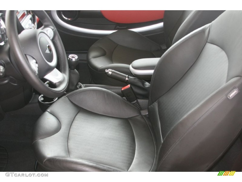 Punch Carbon Black Leather Interior 2010 Mini Cooper John Cooper Works Hardtop Photo #51003259